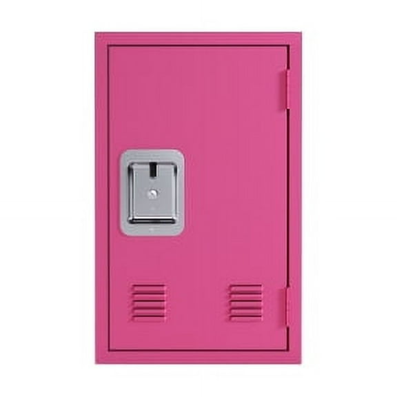 Metal Locker Storage Cabinet , Locker Storage Cabinet,with 1 Doors, Small Metal Locker,Lockable Storage Cabinet,for Employees,Office,Kids Locker - Assembly Required (Rose Red),Easy Assembly ,24" H