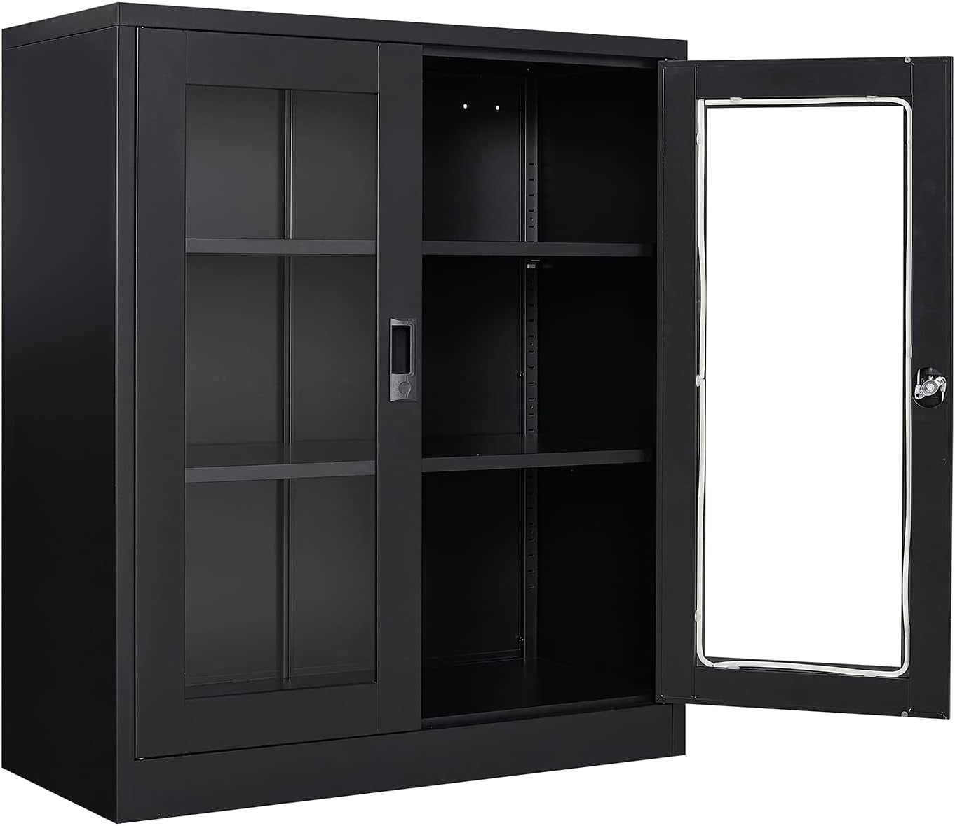 Metal Locker Storage Cabinet Locking Cabinet with Doors and Adjustbale ...