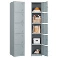 Metal Locker for School,Lockable Storage with 5 Doors,Employees