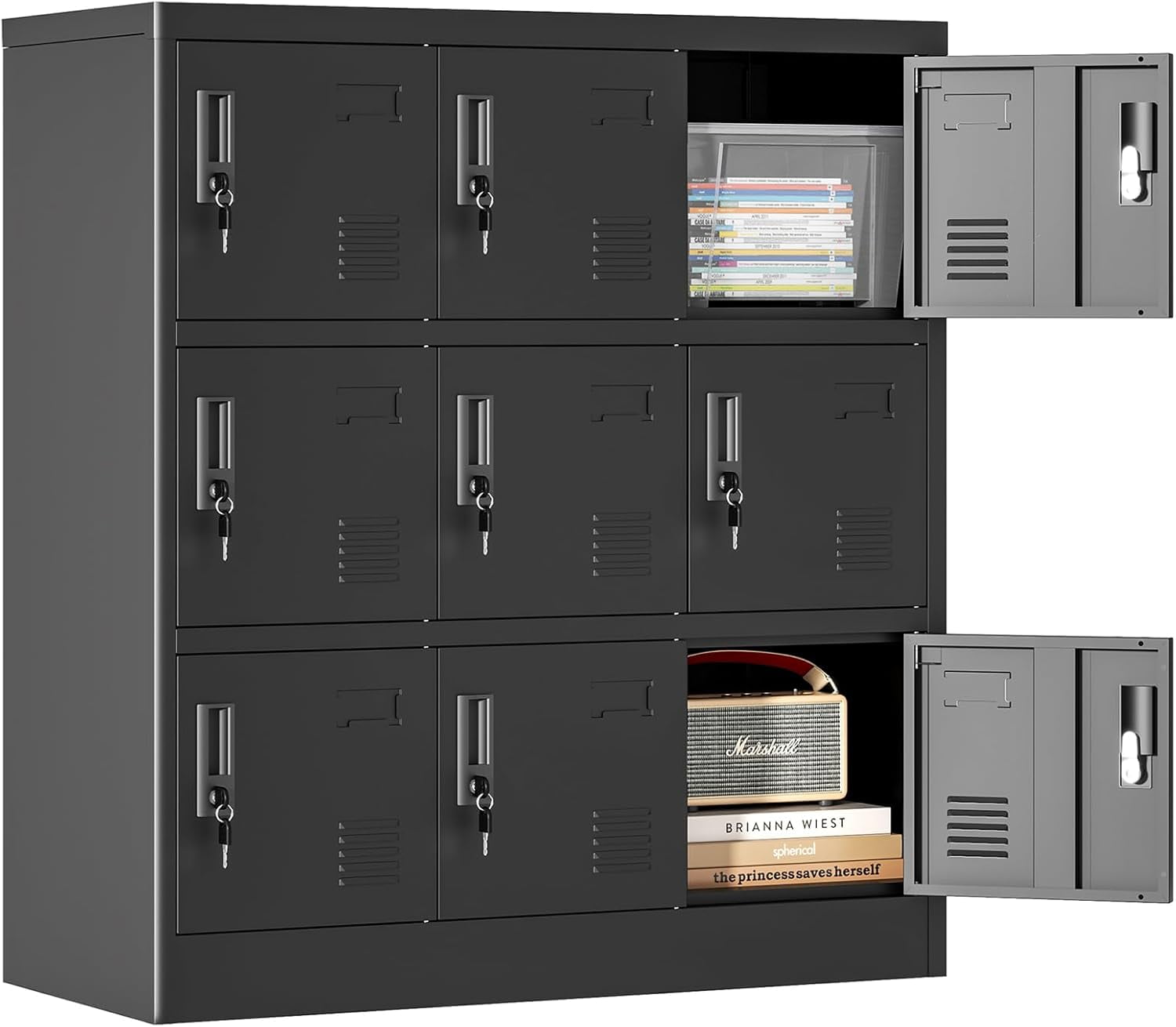Metal Lockers for Employees 9 Doors,Office Storage Locker, Employee ...