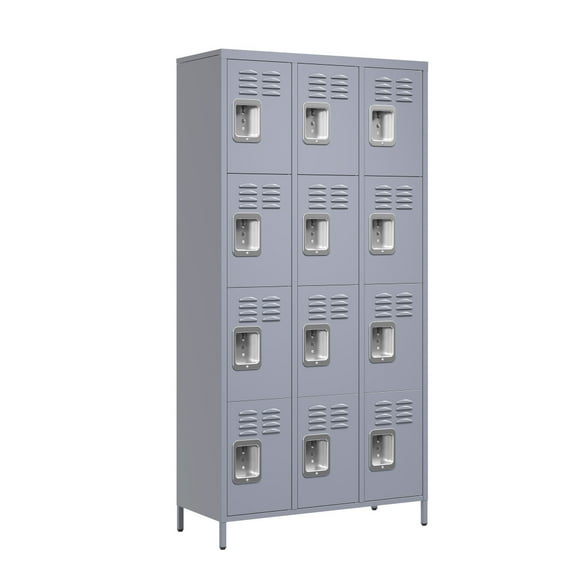Metal Lockers With Lock for Employees,Storage Locker Cabinet for Home Gym Office School Garage,Gray