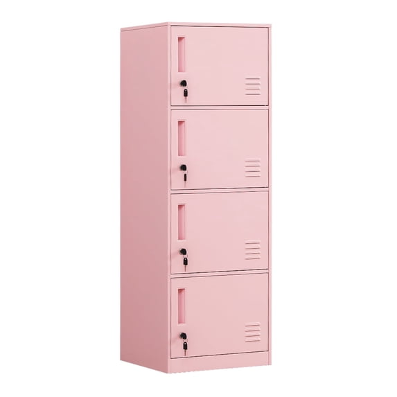Metal Lockers for Employees,Office Storage Locker with 4 Door,Tall Locker Cabinet for Employees,School, Office, Home, Gym,Bedroom