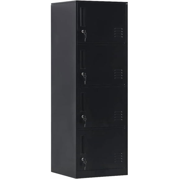 Metal Lockers for Employees,Office Storage Locker with 4 Door,Tall Locker Cabinet for Employees,School, Office, Home, Gym,Bedroom