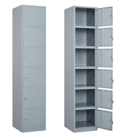 Metal Lockers for Employees with Keys, Employees Locker Storage Cabinet with Doors, Tall Steel Storage Locker for Gym, School,Office