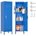 thumbnail image 1 of Metal Lockers with Handle and 2 Pegboard & 5 Hooks for Home,Gym, School, Office,Garage,Blue,15" D x 15" W x 54.45" H,Required Assembly, 1 of 14