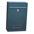 thumbnail image 1 of Metal Locking Mailbox Wall Mounted Rustproof Mail Case Lockable Mail Box 2 Keys Office Letterbox Suggestion Box Grey, 1 of 8
