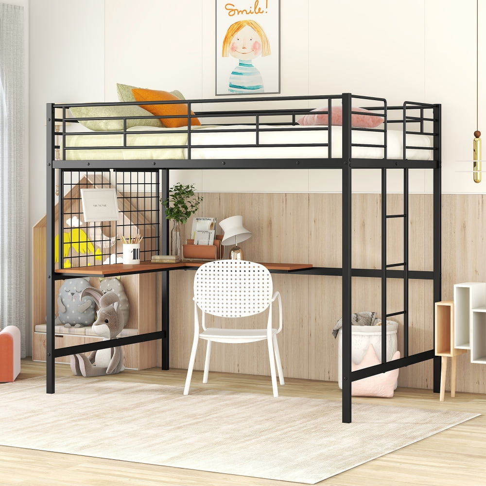 Wayfair Llc Full Size Loft Bed Wayfair Metal Loft Bed With L-Shape
