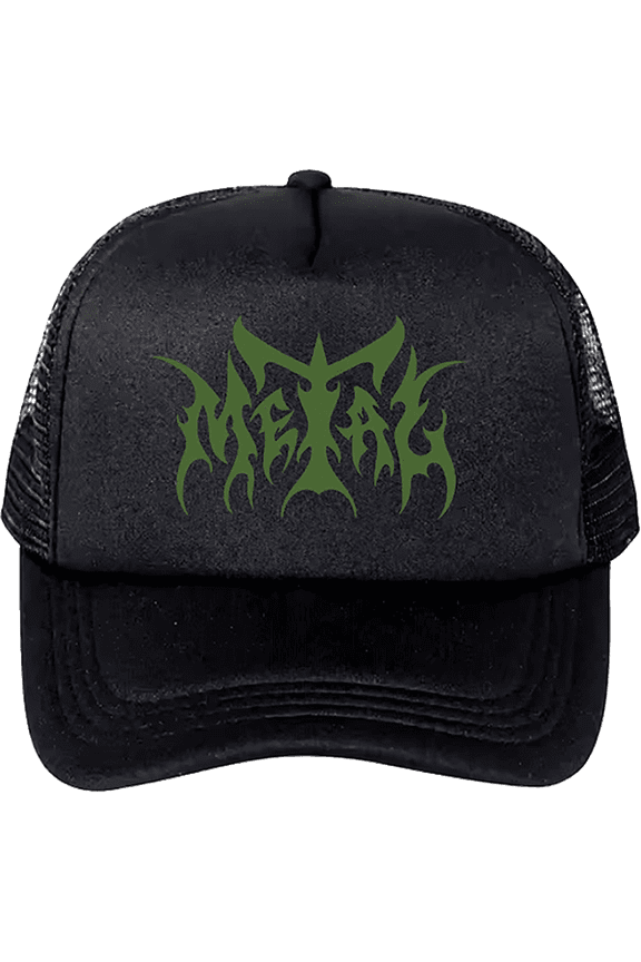 Logo Trucker Hat Black Green