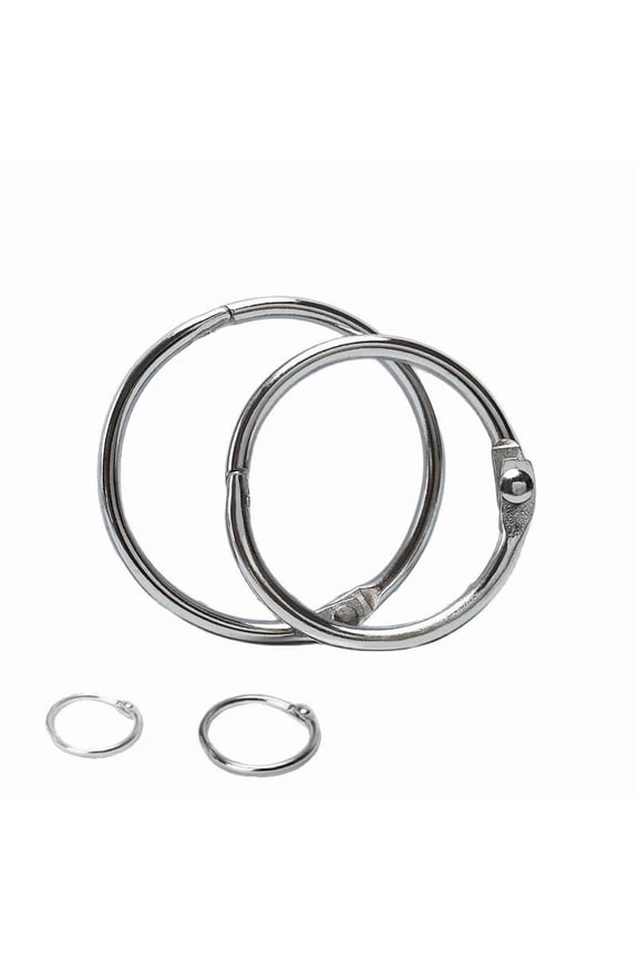 Metal Loose Leaf Binder Rings Openable Iron Book Rings for Photo Album Calendar Paper Binding - Split Ring Clips for Scrapbook Keychain Notebook Office Craft Supplies