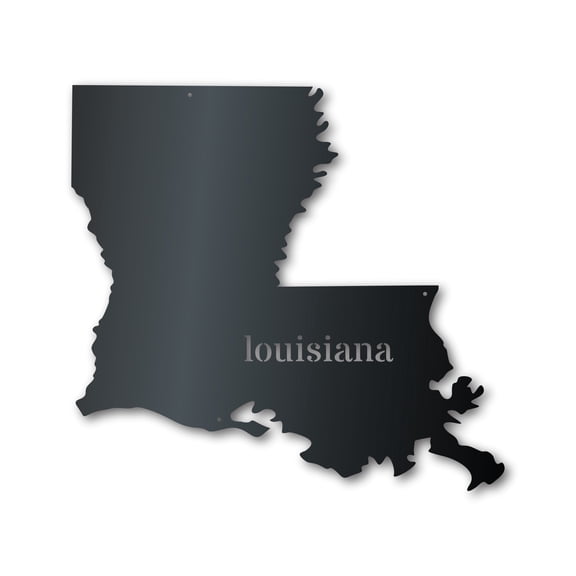 Metal Louisiana Wall Art - Custom Metal US State Sign - 14 Color Options 12