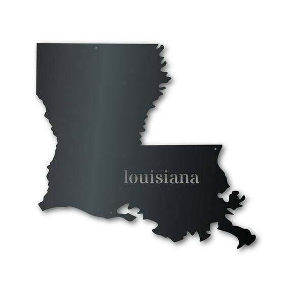 Metal Louisiana Wall Art - Custom Metal US State Sign - 14 Color Options 42