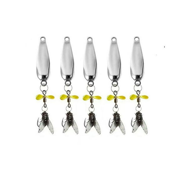 Metal Lure Spoon Spinner Propeller Sequins Insect Bait Bug Worm Flies Lure Fishing Set Fishing Lures Trout Bass