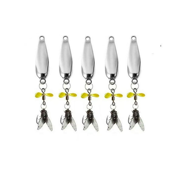 Metal Lure Spoon Spinner Propeller Sequins Insect Bait Bug Worm Flies Lure Fishing Set Fishing Lures Trout Bass