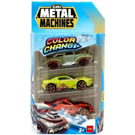 Metal Machines Color Change Rev Rod, White Fang & Dragsta Diecast Car 3-Pack