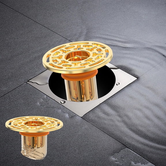 Metal Magnetic Floor Drain, Backflow Preventer Device, Sewer Core for Bathroom, Kitchen, Garage, 1-Piece