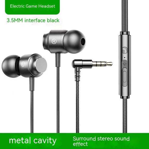 Metal Magnetic In-ear Wired Headset HD Sound Quality Wire Control