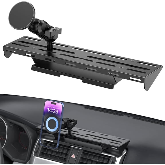 Metal Magnetic Phone Mount for Toyota 4Runner 2024 2023 2022 2021 2020-2010 5th Gen 4runner Accessories Dash Cell Phone Holder Adjustable Phone Stand Fit for All Smartphone
