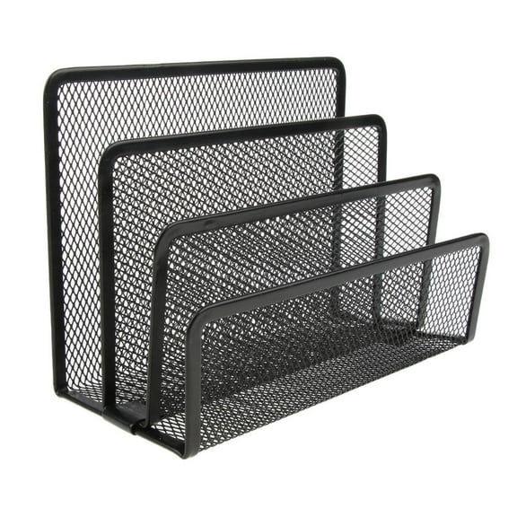 Metal Mail Organizer Mini Vertical Upright Letter Bill Sorter Rack, Add Elegance As Well As Function To Your Desktop