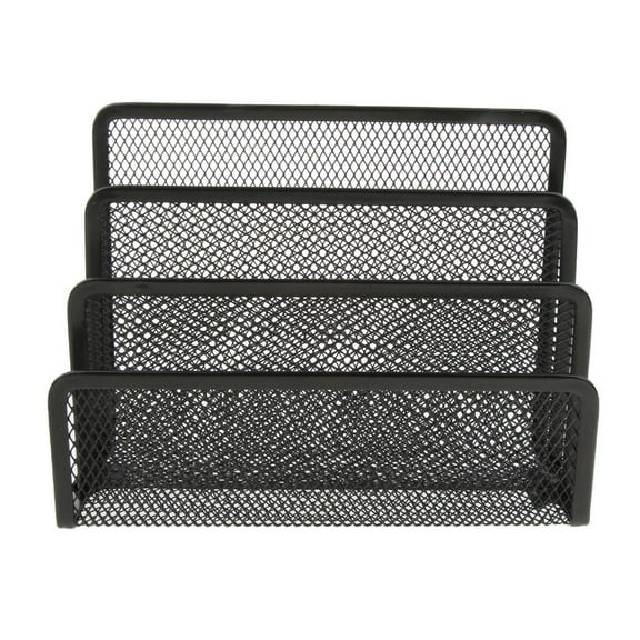 Metal Mail Organizer Upright Letter Bill Sorter Compact Rack