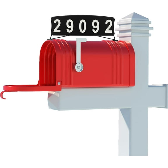 Metal Mailbox Numbers, Double sided House Numbers plaque for Outside, Waterproof, Horizontal & Vertical Mounted Address Sign for Street Yard Home(metal)