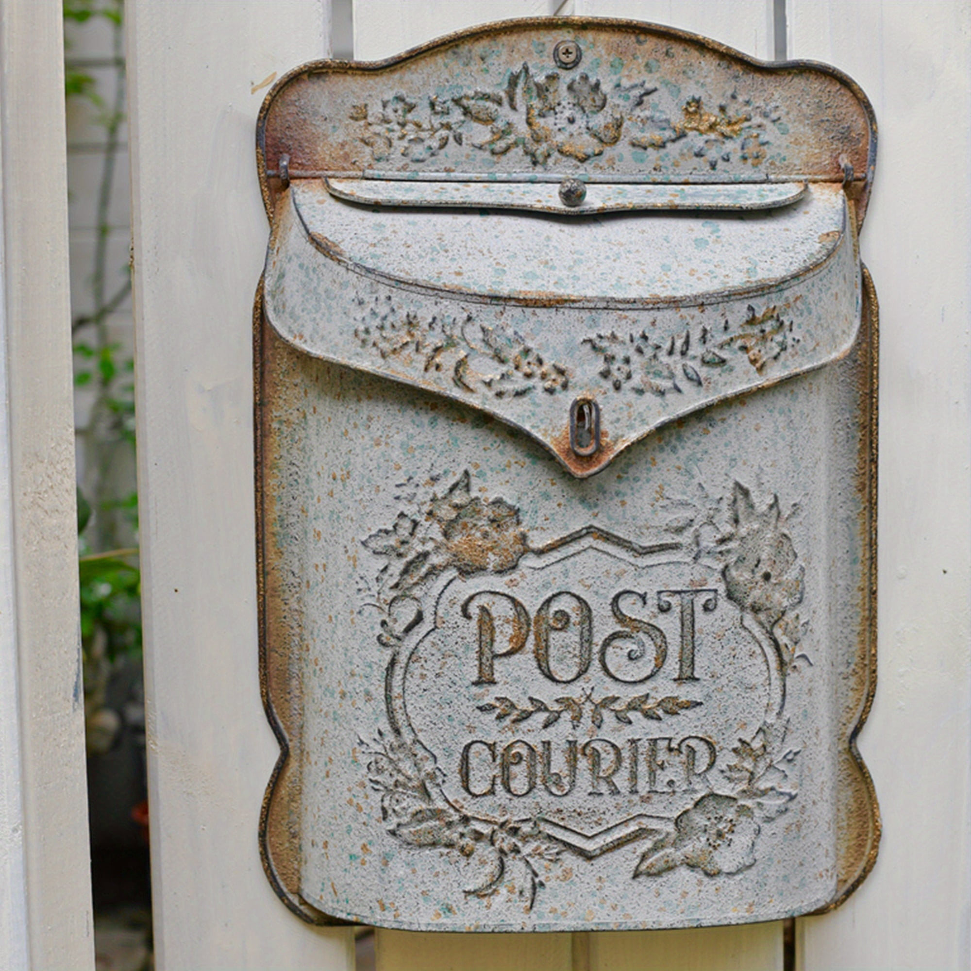 [Metal Mailbox] Retro Style Metal Wall Mounted Mailbox | Wall Mailbox ...