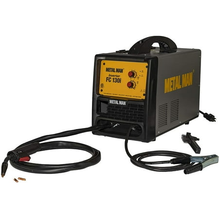 Metal Man FC130i 120V Inverter Flux Core Wire Feed Welder, 30% Duty Cycle, Lightweight