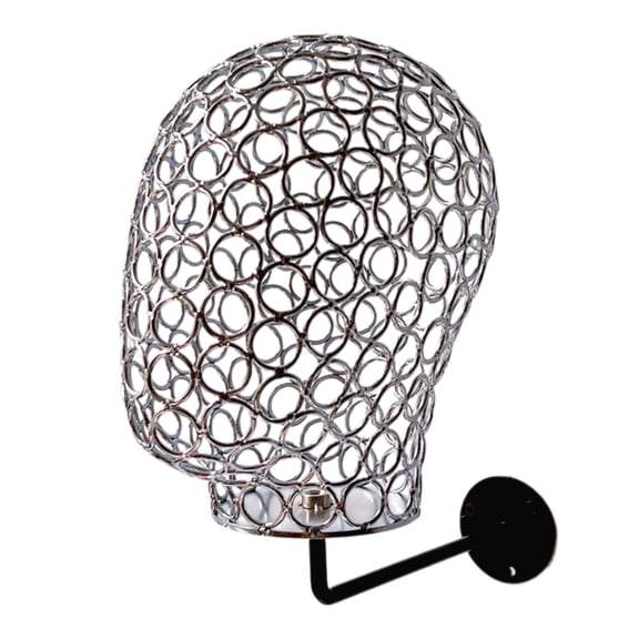 Metal Mannequin Head Wigs Holder Unique Metal Display Stand Head Shape Holder Rack For Wigs Hats And Headphones