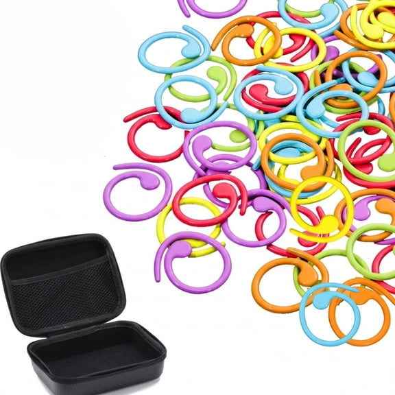 Metal Markers, Crochet Knitting Markers, Yarn Row Counter, Spiral Counter, Knitting Accessories for Crochet and Knitting Projects, Multicolor