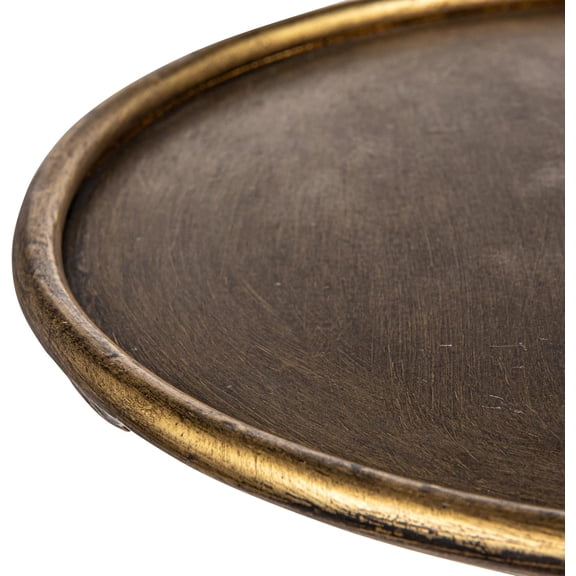Metal Martini Cocktail Table, Antique Brass