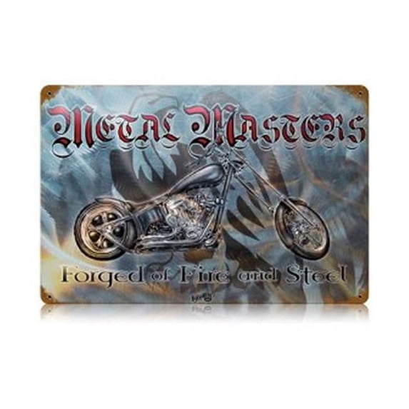 Metal Master Motorcycle Vintage Metal Sign