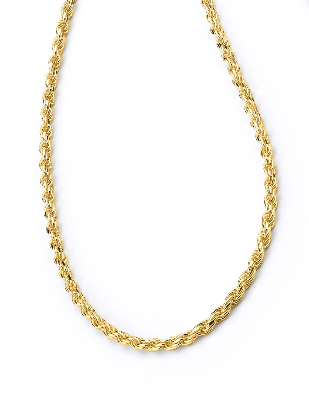 Metal Masters 14K Gold Plated Sterling Silver 925 Italian Rope Chain 2 ...