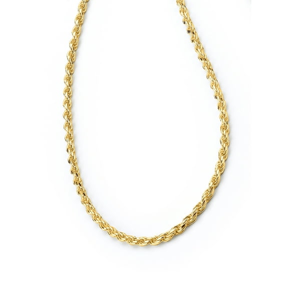 Metal Masters 14K Gold Plated Sterling Silver 925 Italian Rope Chain 2.3mm 16 18 20 22" 24" 30
