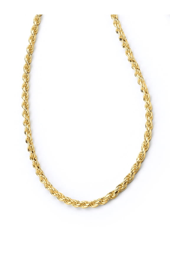 14K Gold Plated Sterling Silver 925 Italian Rope Chain 2.3mm 16 18 20 22" 24" 30