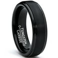 thumbnail image 1 of Metal Masters 6mm Black High-Polish Matte Finish Mens Tungsten Ring Wedding Band, 1 of 6