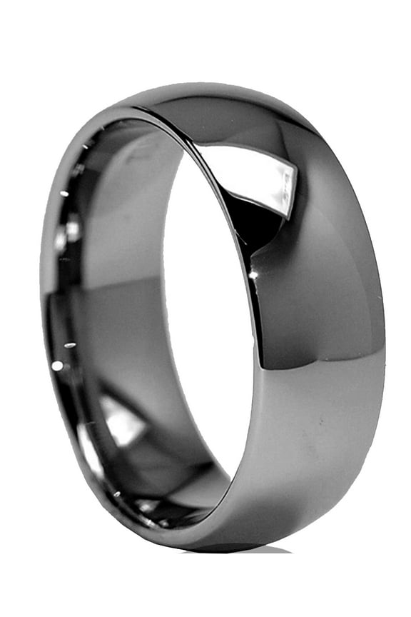 8mm Classic Dome Mens Tungsten Carbide Ring Wedding Band