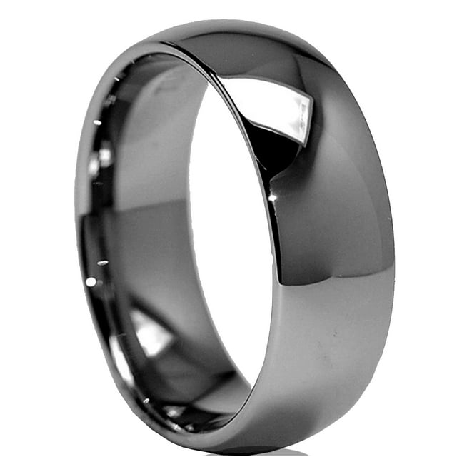 Metal Masters 8MM Classic Dome Men's Tungsten Carbide Ring Wedding Band ...