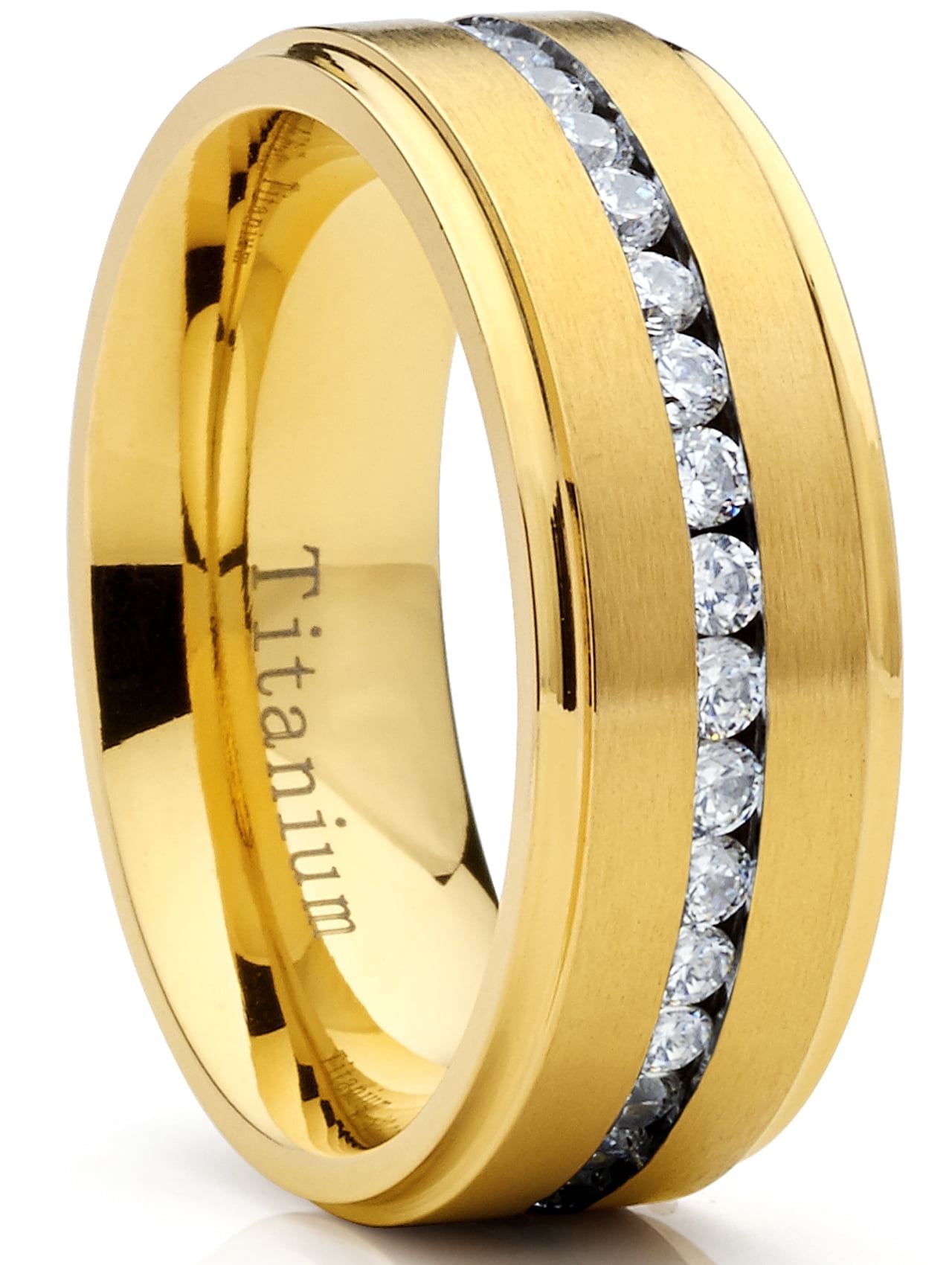 Metal Masters Ladies Titanium Eternity Ring - 2.4 Carat Cubic Zirconia, 6mm Wide, Sizes 4-9, Hypoallergenic - View #2