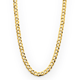 thumbnail image 1 of Metal Masters Men's 14K Gold over Sterling Silver Italian Curb Chain 4MM 16" 18" 20" 22" 24" 30", 1 of 5