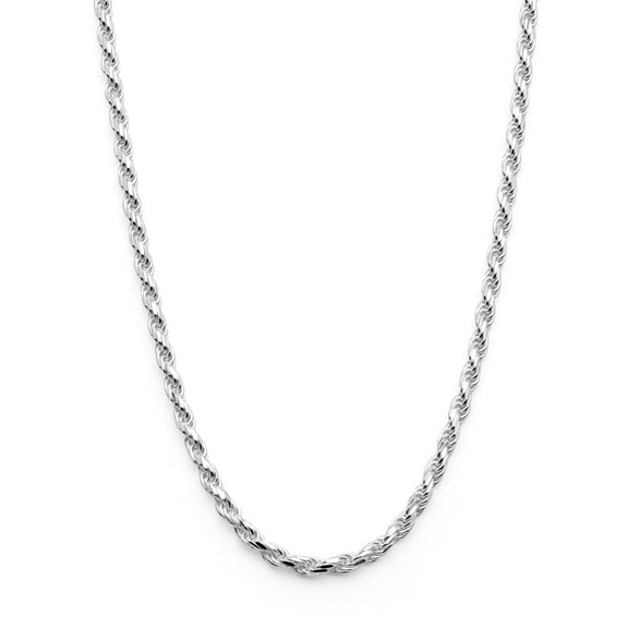 Metal Masters Mens 2.3mm Sterling Silver 925 Italian Rope Necklace Chain 16 18 20 22" 24" 30