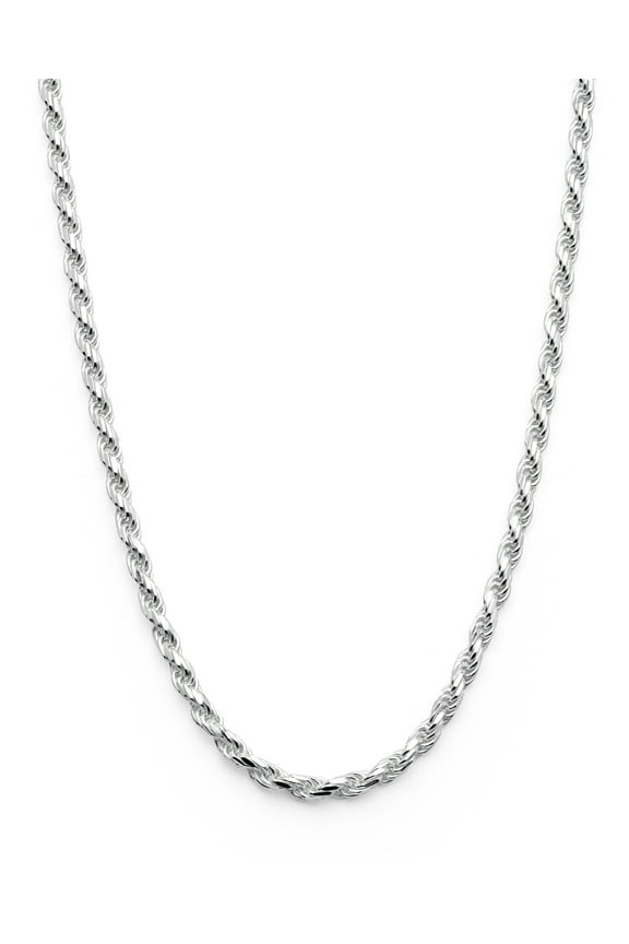 Mens 2.3mm Sterling Silver 925 Italian Rope Necklace Chain 16 18 20 22" 24" 30