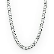 METAL MASTERS Mens 3.5mm Sterling Silver 925 Italian Curb Chain Necklace 16 18 20 22" 24" 30