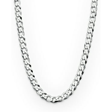 Metal Masters Mens 3.5mm Sterling Silver 925 Italian Curb Chain Necklace 16 18 20 22" 24" 30