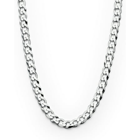 Metal Masters Mens 4mm Sterling Silver 925 Italian Curb Chain Necklace 16 18 20 22" 24" 30