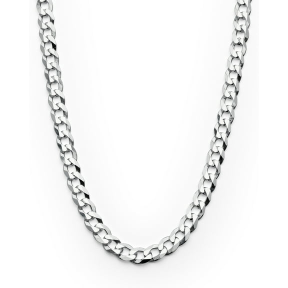Metal Masters Mens 4mm Sterling Silver 925 Italian Curb Chain Necklace 16 18 20 22" 24" 30