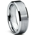 thumbnail image 1 of Metal Masters Mens 6mm High-Polish Matte Finish Tungsten Ring Bands, 1 of 7