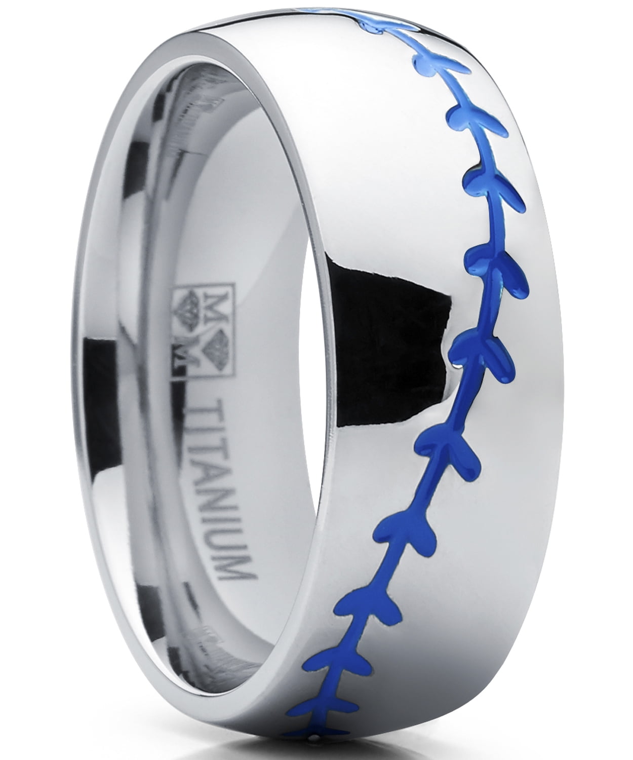 Baseball wedding band hot sale