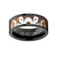 thumbnail image 1 of Metal Masters Mens Black Tungsten Dragon Ring Wedding Band Wood Inlay 8mm 7-13, 1 of 5