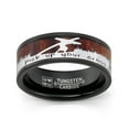 thumbnail image 1 of Metal Masters Mens Christian Tungsten Ring Jesus Carrying Cross Bible Verse Wood Inlay 8mm, 1 of 5