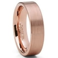 thumbnail image 1 of Metal Masters Mens Classic Flat Brushed Tungsten Carbide Wedding Band Rose GoldTone Comfort-Fit 6mm, 1 of 6