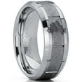 thumbnail image 1 of Metal Masters Mens Hammered Grooved Tungsten Carbide Wedding Band Ring 8mm Comfort-Fit 10, 1 of 7